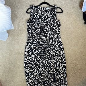 Calvin Klein size 10 black and white dress